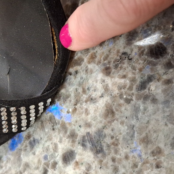"ZIGISOHO" Women's Sz 10, Dahny Style, Black rhinestone cut-out heels. 5in tall - Picture 5 of 11